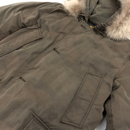 【ジャンク品】【メンズ】 WOOLRICH ウールリッチ JOHN RICH&BROS. ジョンリッチ アンド ブロス 迷彩柄 カモフラ モッズコート アウター 144-251025-hn-01-fur サイズ：USA XXS カラー：オリーブ系/カモフラージュ 万代Net店