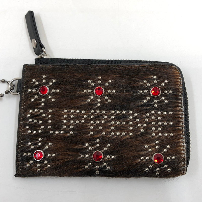 【中古品】【メンズ】 Supreme シュプリーム × Hollywood Trading Company ハリウッドトレーディングカンパニー STUDDED WALLET HTC スタッディド ウォレット コンパクトウォレット 財布 200-260111-hn-05-fur カラー：ブラウン/ブラック系 万代Net店