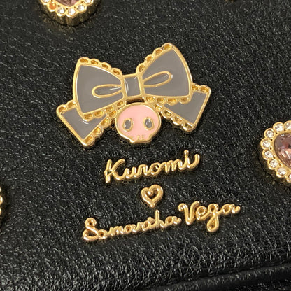 【中古品】【レディース】 Samantha Vega サマンサベガ SANRIO サンリオ コンパクト ウォレット 三つ折り 財布 181-240302-tk-4-tei カラー：ブラック 万代Net店