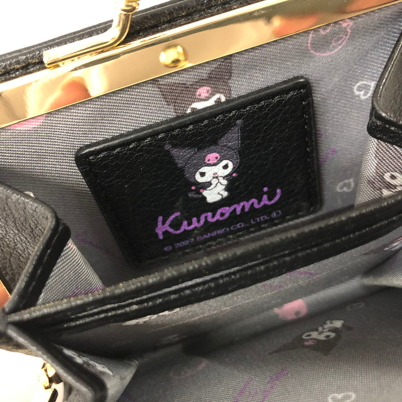 【中古品】【レディース】 Samantha Vega サマンサベガ SANRIO サンリオ コンパクト ウォレット 三つ折り 財布 181-240302-tk-4-tei カラー：ブラック 万代Net店