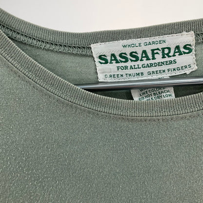 【現状渡し品】【メンズ】 SASSAFRAS Tシャツ 144-260321-SS-08-iwa サイズ：L カラー：グリーン 万代Net店