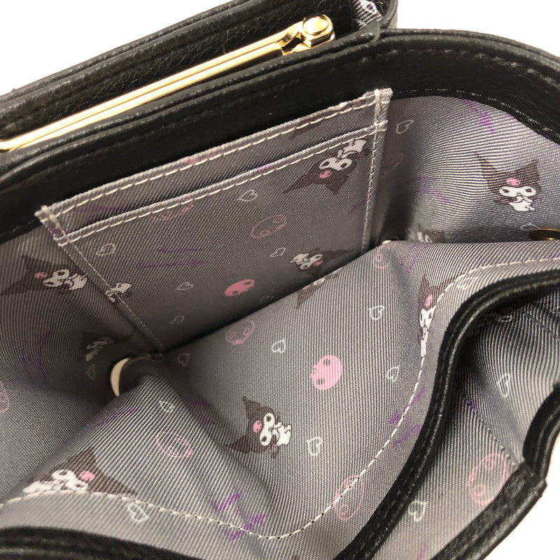 【中古品】【レディース】 Samantha Vega サマンサベガ SANRIO サンリオ コンパクト ウォレット 三つ折り 財布 181-240302-tk-4-tei カラー：ブラック 万代Net店