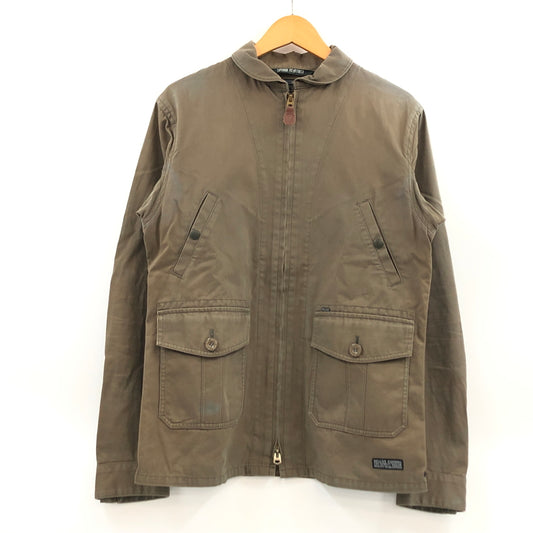 【現状渡し品】【メンズ】 DELUXE デラックス バック刺繡ジャケット アウター 145-260910-hn-08-fur サイズ：L カラー：カーキ系 万代Net店