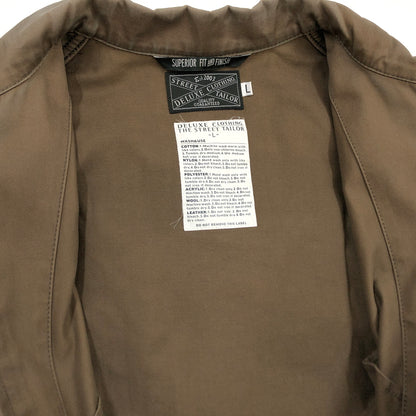 【現状渡し品】【メンズ】 DELUXE デラックス バック刺繡ジャケット アウター 145-260910-hn-08-fur サイズ：L カラー：カーキ系 万代Net店