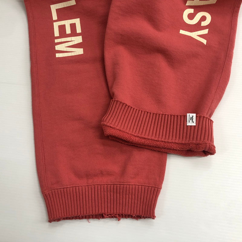 【中古品】【メンズ】  パーフェクトリブス × ア ラブ ムーブメント PERFECT RIBS×A LOVE MOVEMENT "NO PROBLEM & TAKE IT EASY"STRAIGHT WIDE PANTS ワイド パンツ ボトムス 151-240722-rk-1-tei サイズ：L カラー：レッド 万代Net店