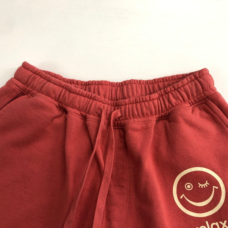 【中古品】【メンズ】  パーフェクトリブス × ア ラブ ムーブメント PERFECT RIBS×A LOVE MOVEMENT "NO PROBLEM & TAKE IT EASY"STRAIGHT WIDE PANTS ワイド パンツ ボトムス 151-240722-rk-1-tei サイズ：L カラー：レッド 万代Net店