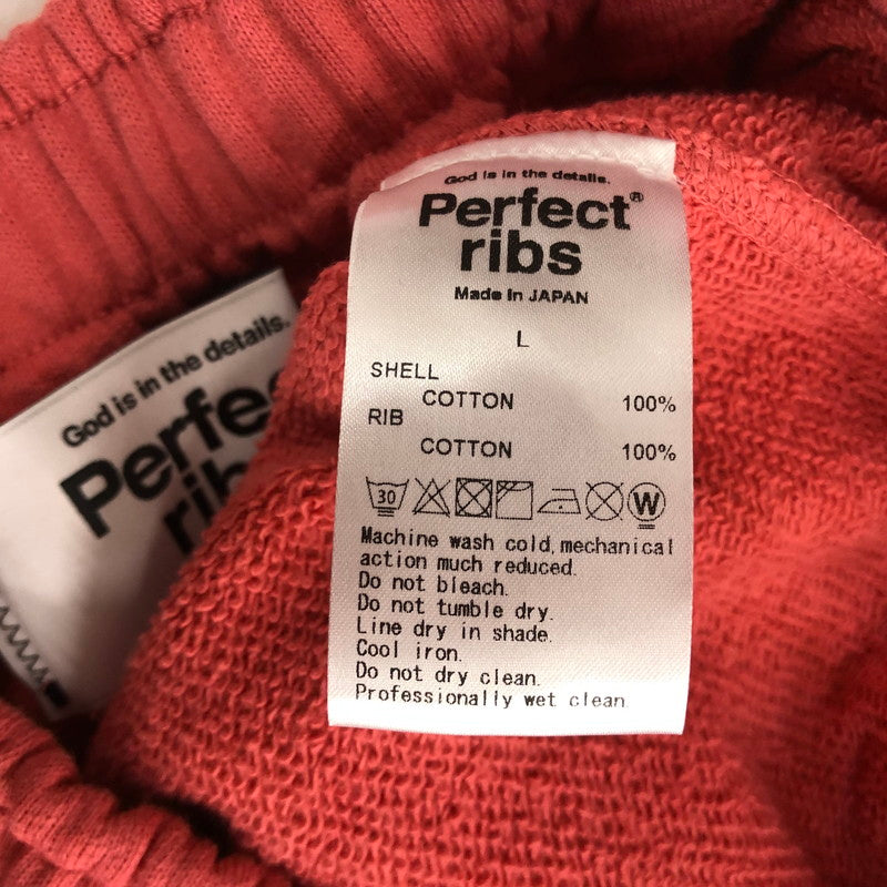 【中古品】【メンズ】  パーフェクトリブス × ア ラブ ムーブメント PERFECT RIBS×A LOVE MOVEMENT "NO PROBLEM & TAKE IT EASY"STRAIGHT WIDE PANTS ワイド パンツ ボトムス 151-240722-rk-1-tei サイズ：L カラー：レッド 万代Net店