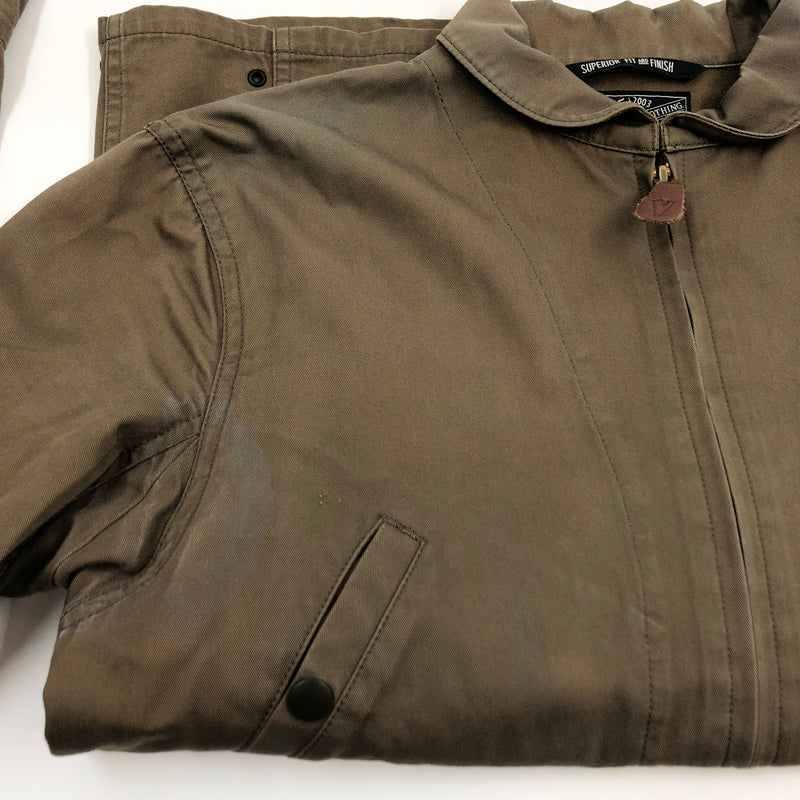 【現状渡し品】【メンズ】 DELUXE デラックス バック刺繡ジャケット アウター 145-260910-hn-08-fur サイズ：L カラー：カーキ系 万代Net店