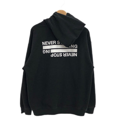 【中古品】【メンズ/レディース】 THE NORTH FACE ザ・ノースフェイス NEVER STOP ING HOODIE NT12443 ネバーストップアイエヌジーフーディ スウェット パーカー 長袖 トップス 148-250401-hn-01-fur サイズ：L カラー：ブラック 万代Net店