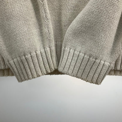 【現状渡し品】【メンズ】 CHAPS L S ニット 147-260322-SS-02-iwa サイズ：M カラー：アイボリー 万代Net店