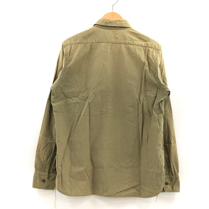 【現状渡し品】【メンズ】 THE REAL MCCOYS ザリアルマッコイズ NAVAL CLOTHING FACTORY LS SHIRT ネイバル クロージング ファクトリー 長袖シャツ カジュアルシャツ トップス 145-260910-hn-11-fur サイズ：15 カラー：オリーブ系 万代Net店