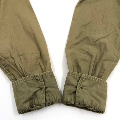 【現状渡し品】【メンズ】 THE REAL MCCOYS ザリアルマッコイズ NAVAL CLOTHING FACTORY LS SHIRT ネイバル クロージング ファクトリー 長袖シャツ カジュアルシャツ トップス 145-260910-hn-11-fur サイズ：15 カラー：オリーブ系 万代Net店