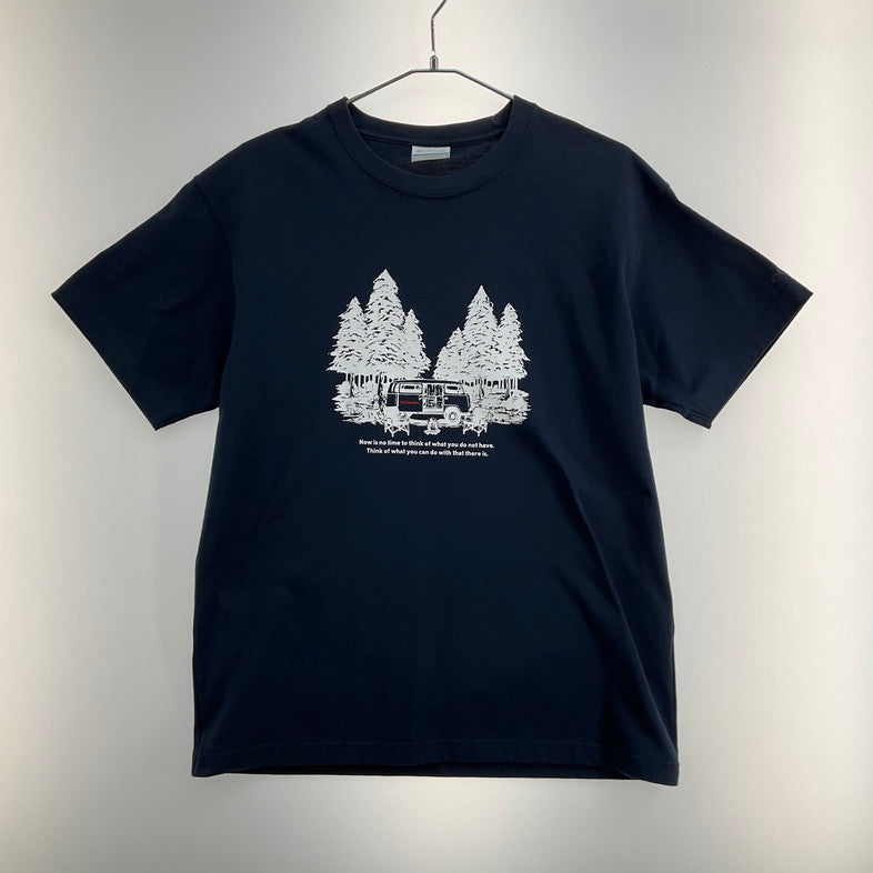 【中古品】【メンズ】 Columbia コロンビア 122 PM1811 ヤハラ フォレスト ショートスリーブ Tシャツ 144-260322-SS-04-iwa サイズ：L カラー：ネイビー 万代Net店