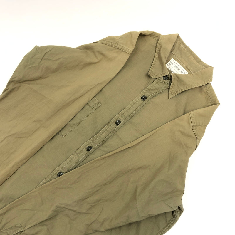 【現状渡し品】【メンズ】 THE REAL MCCOYS ザリアルマッコイズ NAVAL CLOTHING FACTORY LS SHIRT ネイバル クロージング ファクトリー 長袖シャツ カジュアルシャツ トップス 145-260910-hn-11-fur サイズ：15 カラー：オリーブ系 万代Net店