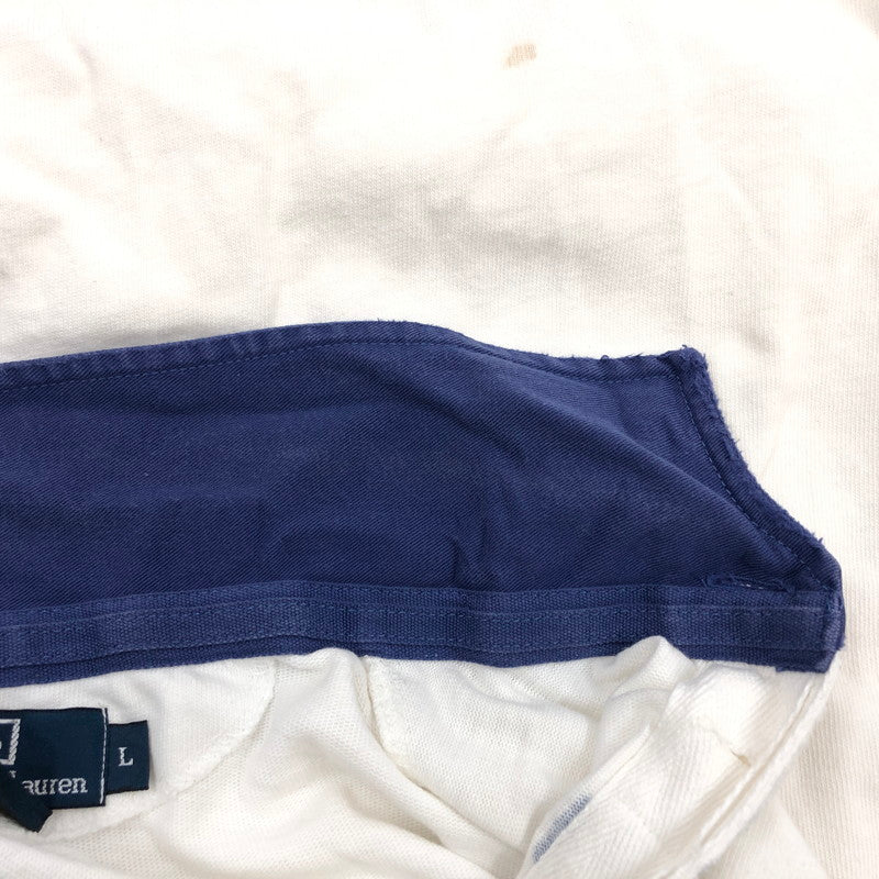 【ジャンク品】【メンズ】 Polo by Ralph Lauren ポロバイラルフローレン ラガーシャツ 半袖 トップス 145-260112-hn-02-fur サイズ：L カラー：マルチカラー 万代Net店