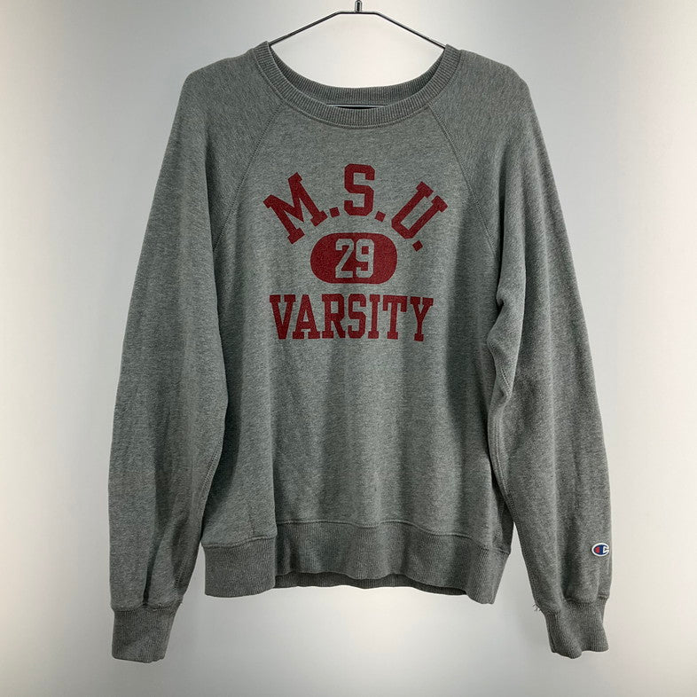 【中古品】【メンズ】 Champion チャンピオン C8-C024R M.S.U VARSITY スウェット 147-260322-SS-05-iwa サイズ：L カラー：グレー 万代Net店
