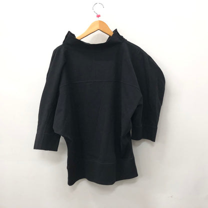 【中古品】【レディース】 BOTTEGAVENETA ボッテガヴェネタ EPBV-18-3137 MOCK NECK THREE-QUARTER SLEEVE SWEATSHIRT モックネック スウェット 7分丈 トップス 169-240410-ma-5-tei サイズ：42 カラー：ブラック 万代Net店