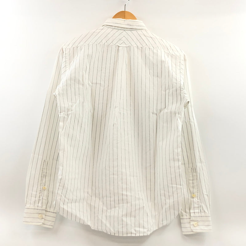 【現状渡し品】【メンズ】 DELUXE デラックス STRIPE COTTON LS SHIRT ストライプ コットン 長袖シャツ トップス 145-260912-hn-01-fur サイズ：M カラー：ホワイト 万代Net店