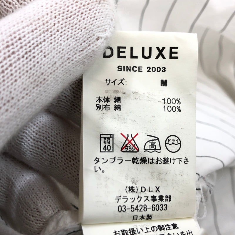 【現状渡し品】【メンズ】 DELUXE デラックス STRIPE COTTON LS SHIRT ストライプ コットン 長袖シャツ トップス 145-260912-hn-01-fur サイズ：M カラー：ホワイト 万代Net店