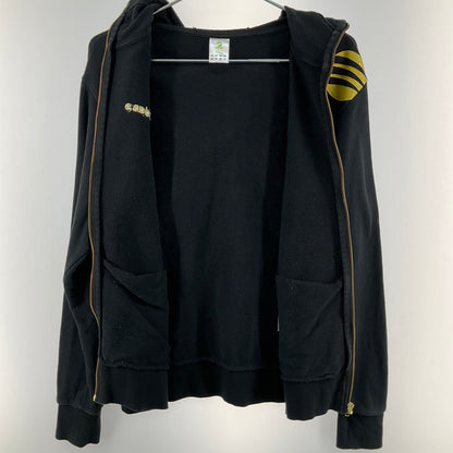 【中古品】【メンズ】 adidas アディダス ビッグロゴ金色　ジップアップパーカー 161-260322-SS-07-iwa サイズ：M カラー：ブラック 万代Net店