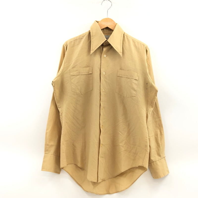 【中古品】【メンズ】 KMART ケーマート 70-80S LS SHIRT 韓国製 長袖シャツ カジュアルシャツ トップス 146-260912-hn-03-fur サイズ：不明 カラー：ベージュ 万代Net店