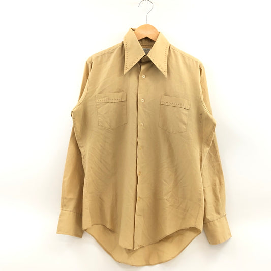 【中古品】【メンズ】 KMART ケーマート 70-80S LS SHIRT 韓国製 長袖シャツ カジュアルシャツ トップス 146-260912-hn-03-fur サイズ：不明 カラー：ベージュ 万代Net店