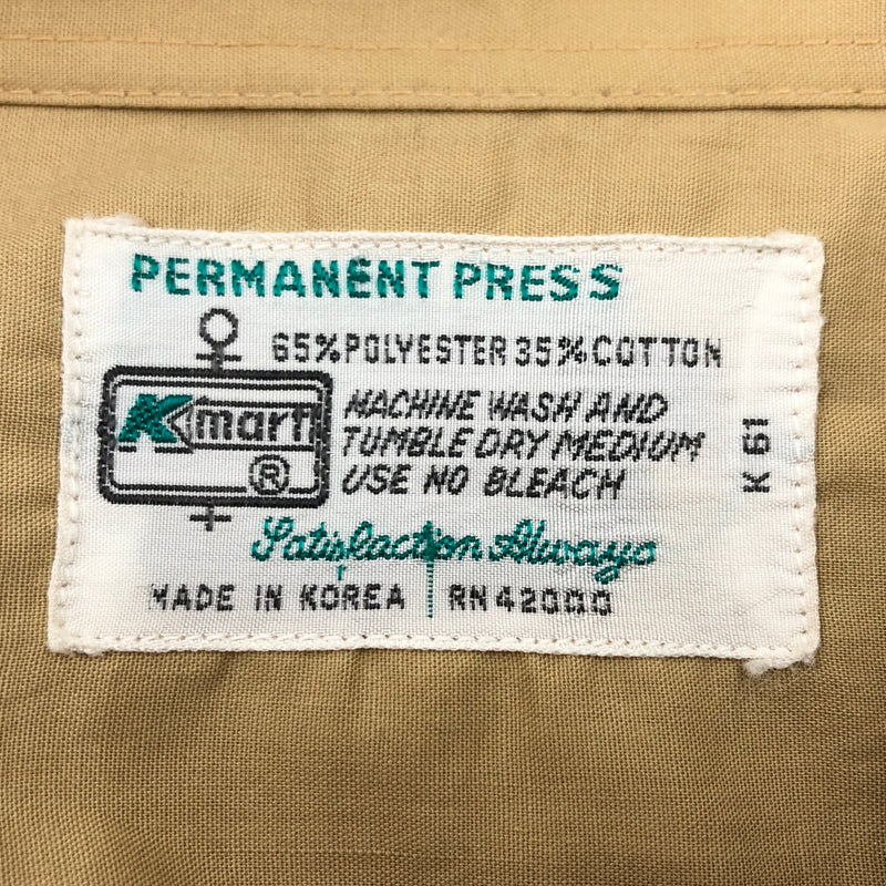 【中古品】【メンズ】 KMART ケーマート 70-80S LS SHIRT 韓国製 長袖シャツ カジュアルシャツ トップス 146-260912-hn-03-fur サイズ：不明 カラー：ベージュ 万代Net店