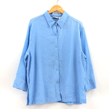 【中古品】【メンズ】 WHITE STAG ホワイトスタッグ WASHER SHIRT ワッシャー シャツ 七分袖 トップス 146-260912-hn-04-fur サイズ：L カラー：ライトブルー 万代Net店