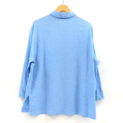 【中古品】【メンズ】 WHITE STAG ホワイトスタッグ WASHER SHIRT ワッシャー シャツ 七分袖 トップス 146-260912-hn-04-fur サイズ：L カラー：ライトブルー 万代Net店