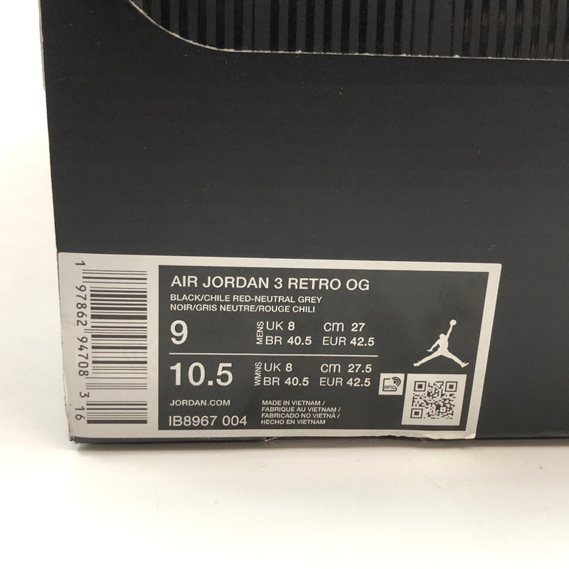 【中古美品】【メンズ】 NIKE ナイキ AIR JORDAN 3 RETRO "RARE AIR" IB8967-004 エアジョーダン3 レトロ レア エア スニーカー シューズ 靴 160-260624-hn-02-fur サイズ：27.0cm US9 カラー：マルチカラー 万代Net店
