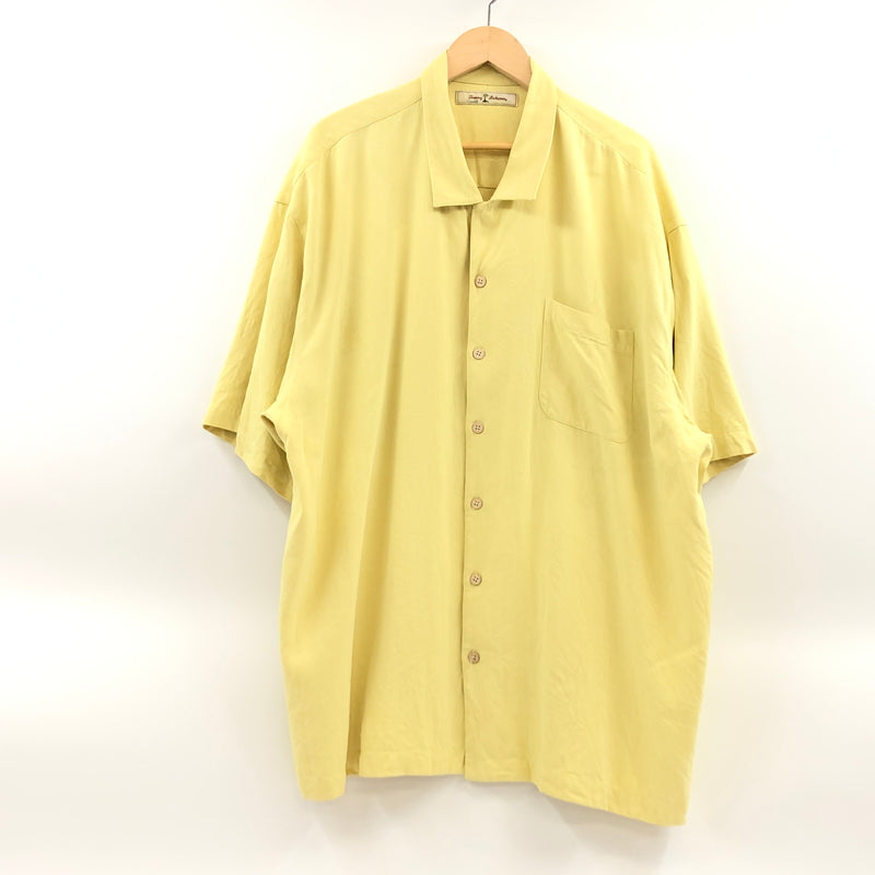 【中古品】【メンズ】 TOMMY BAHAMA トミーバハマ SILK SS SHIRT シルク 半袖シャツ カジュアルシャツ トップス 146-260912-hn-05-fur サイズ：XXL カラー：イエロー 万代Net店