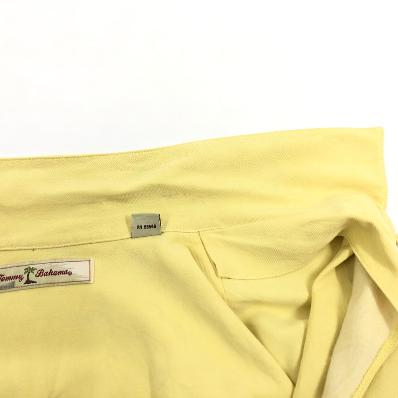 【中古品】【メンズ】 TOMMY BAHAMA トミーバハマ SILK SS SHIRT シルク 半袖シャツ カジュアルシャツ トップス 146-260912-hn-05-fur サイズ：XXL カラー：イエロー 万代Net店