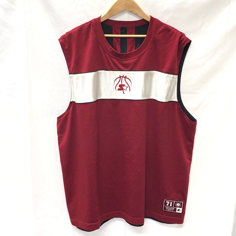 【中古品】【メンズ】 STARTER スターター REVERSIBLE CENTER LOGO TANK TOP リバーシブル センターロゴ タンクトップ トップス 146-260624-hn-04-fur サイズ：不明 カラー：レッド/ブラック 万代Net店