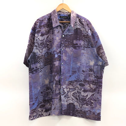 【中古品】【メンズ】 NO BOUNDARIES ノーバウンダリーズ DESIGN SS SHIRT デザイン 半袖シャツ カジュアルシャツ トップス 146-260912-hn-06-fur サイズ：2XL カラー：パープル 万代Net店