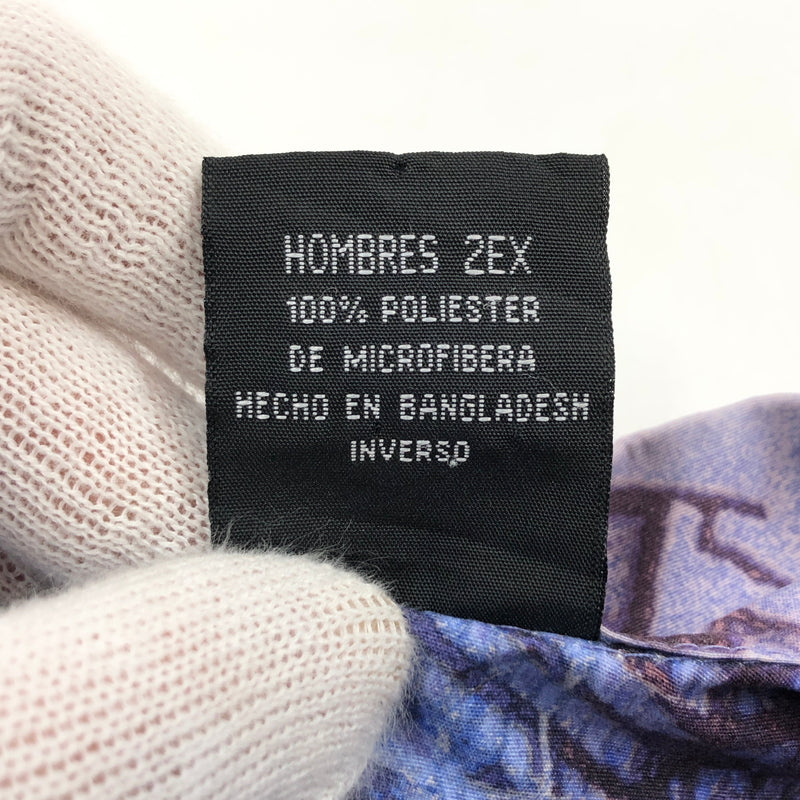 【中古品】【メンズ】 NO BOUNDARIES ノーバウンダリーズ DESIGN SS SHIRT デザイン 半袖シャツ カジュアルシャツ トップス 146-260912-hn-06-fur サイズ：2XL カラー：パープル 万代Net店