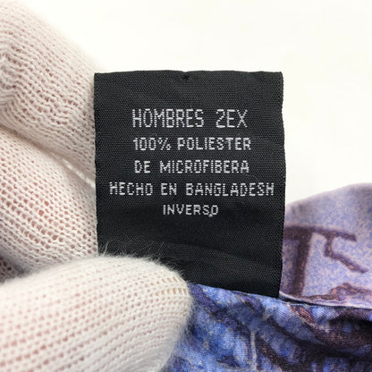 【中古品】【メンズ】 NO BOUNDARIES ノーバウンダリーズ DESIGN SS SHIRT デザイン 半袖シャツ カジュアルシャツ トップス 146-260912-hn-06-fur サイズ：2XL カラー：パープル 万代Net店