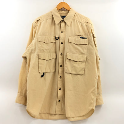 【中古品】【メンズ】 EXOFFICIO エクスオフィシオ LS FISHING SHIRT 長袖 フィッシングシャツ カジュアルシャツ トップス 146-260912-hn-08-fur サイズ：L カラー：ベージュ系 万代Net店