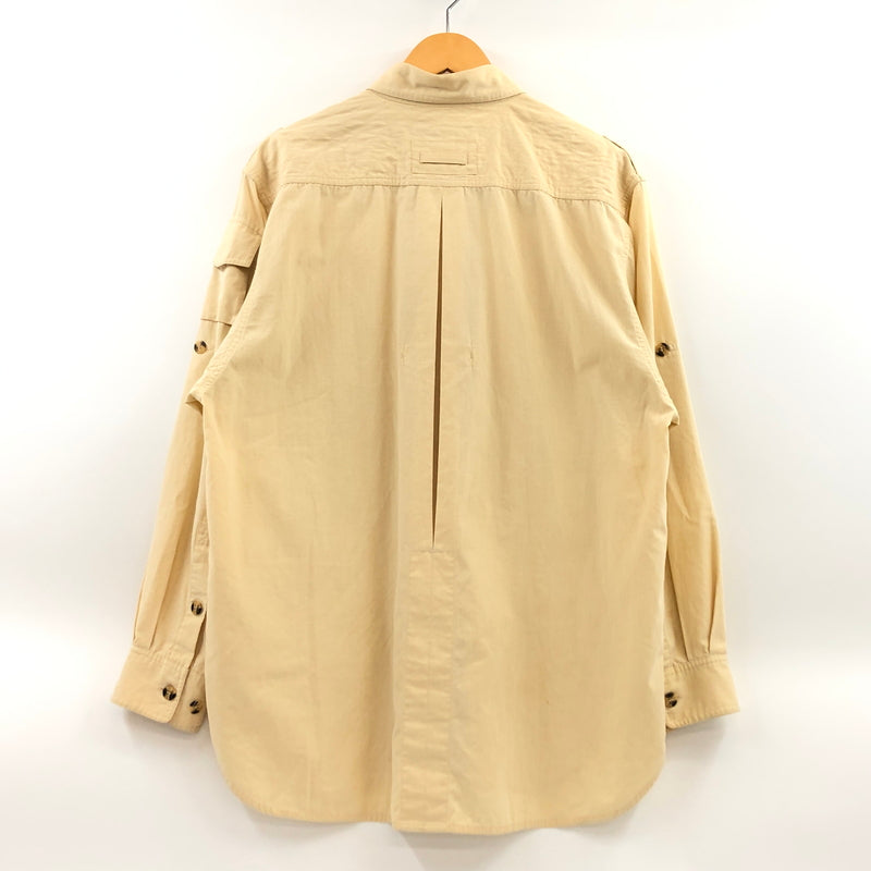 【中古品】【メンズ】 EXOFFICIO エクスオフィシオ LS FISHING SHIRT 長袖 フィッシングシャツ カジュアルシャツ トップス 146-260912-hn-08-fur サイズ：L カラー：ベージュ系 万代Net店