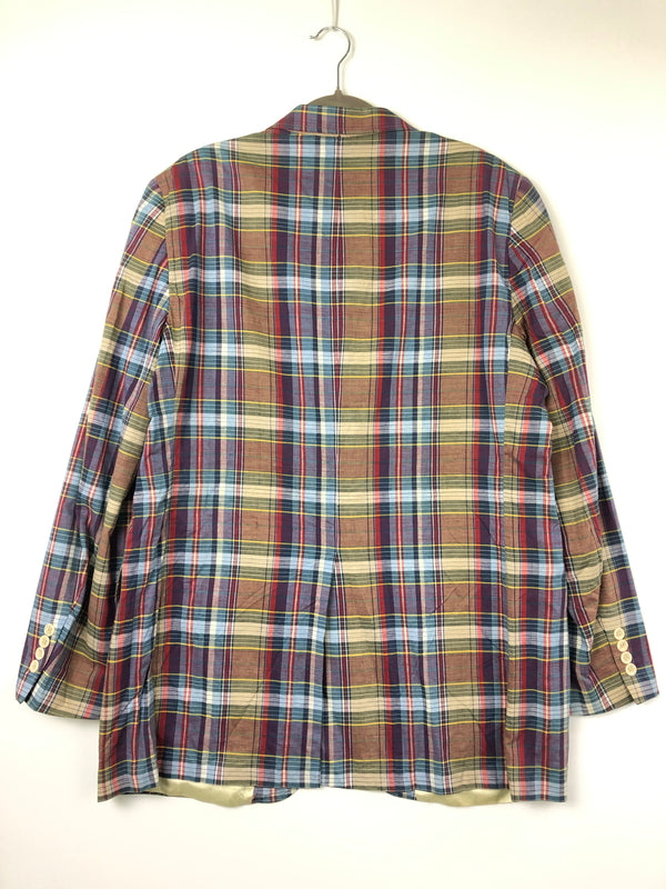 【中古品】【メンズ】 GOKEYS ゴーキー チェックジャケット ライトアウター ヴィンテージ 145-260818-AS-6-hon サイズ：46LONG カラー：マルチカラー 万代Net店