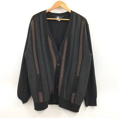 【中古品】【メンズ】 GRAN SASSO グランサッソ SWITCHING DESIGN CARDIGAN スイッチング デザイン カーディガン ニット トップス 146-260913-hn-01-fur サイズ：L カラー：ブラウン 万代Net店