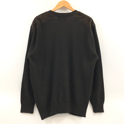 【中古品】【メンズ】 GRAN SASSO グランサッソ SWITCHING DESIGN CARDIGAN スイッチング デザイン カーディガン ニット トップス 146-260913-hn-01-fur サイズ：L カラー：ブラウン 万代Net店