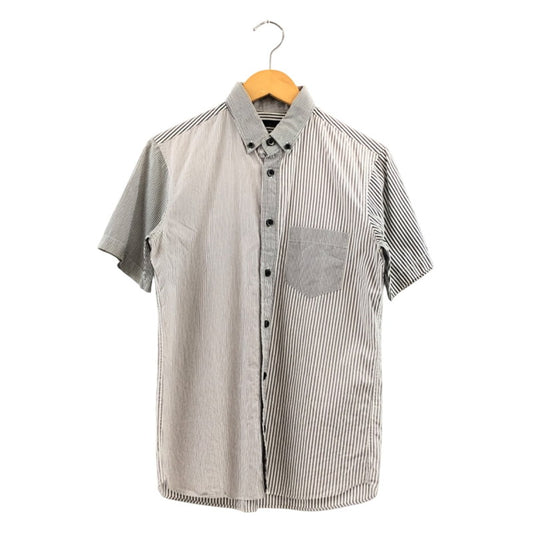 【中古品】【メンズ】 AMERICAN RAG CIE アメリカンラグシー ストライプシャツ カジュアルシャツ 半袖 トップス 147-251026-hn-05-fur サイズ：1 カラー：グレー/ホワイト系 万代Net店