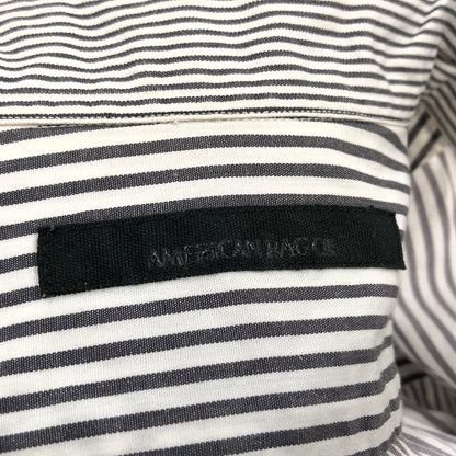 【中古品】【メンズ】 AMERICAN RAG CIE アメリカンラグシー ストライプシャツ カジュアルシャツ 半袖 トップス 147-251026-hn-05-fur サイズ：1 カラー：グレー/ホワイト系 万代Net店