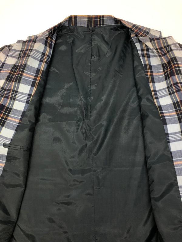 【中古品】【メンズ】 USED チェックテーラードジャケット ライトアウター ヴィンテージ 145-260818-AS-8-hon サイズ：下記参照 カラー：ネイビー計 万代Net店