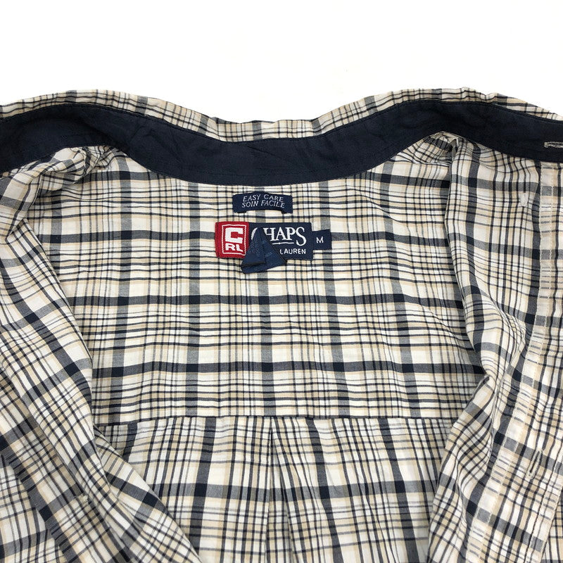 【現状渡し品】【メンズ】 CHAPS RALPH LAUREN チャップス ラルフローレン 半袖チェックシャツ カジュアルシャツ トップス 146-251026-hn-06-fur サイズ：M カラー：マルチカラー 万代Net店