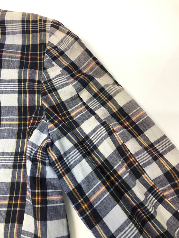 【中古品】【メンズ】 USED チェックテーラードジャケット ライトアウター ヴィンテージ 145-260818-AS-8-hon サイズ：下記参照 カラー：ネイビー計 万代Net店