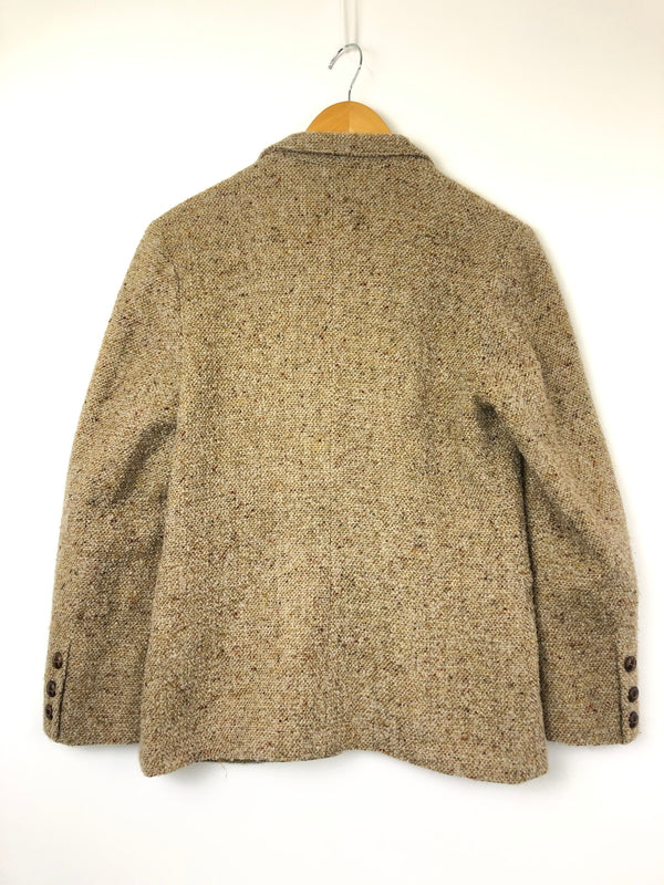 【現状渡し品】【メンズ】 USED くるみボタン ツイード テーラードジャケット アウター 147-260818-AS-9-hon サイズ：42 カラー：ベージュ 万代Net店