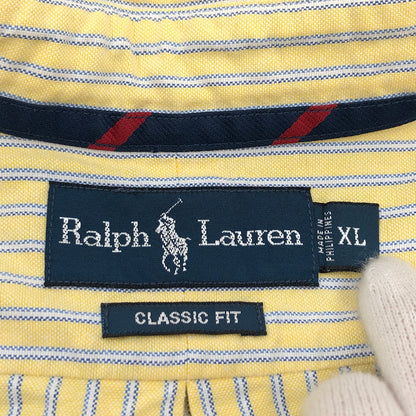 【中古品】【メンズ】 RALPH LAUREN ラルフローレン STRIPE LS BD SHIRT ストライプ ボタンダウン 長袖シャツ カジュアルシャツ トップス 146-260914-hn-02-fur サイズ：XL カラー：イエロー 万代Net店