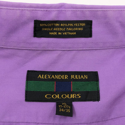 【中古品】【メンズ】 ALEXANDER JULIAN アレキサンダー・ジュリアン 80-90S LS SHIRT 長袖シャツ カジュアルシャツ トップス 146-260914-hn-04-fur サイズ：XL カラー：パープル 万代Net店
