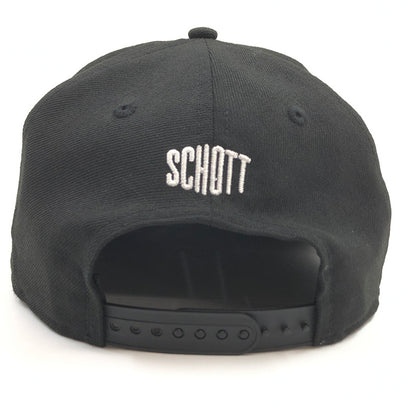 【中古品】【メンズ/レディース】 NEWERA ニューエラ × SCHOTT ショット 9FIFTY SNAPBACK BB CAP スナップバック ベースボールキャップ 帽子 185-260914-hn-06-fur サイズ：フリーサイズ カラー：ブラック 万代Net店